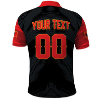 Custom Football 2026 Albania Black Polo Shirt Kuqezinjte Come On