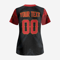 Custom Football 2026 Albania Black Scrub Top Kuqezinjte Come On