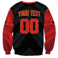 Custom Football 2026 Albania Black Sweatshirt Kuqezinjte Come On