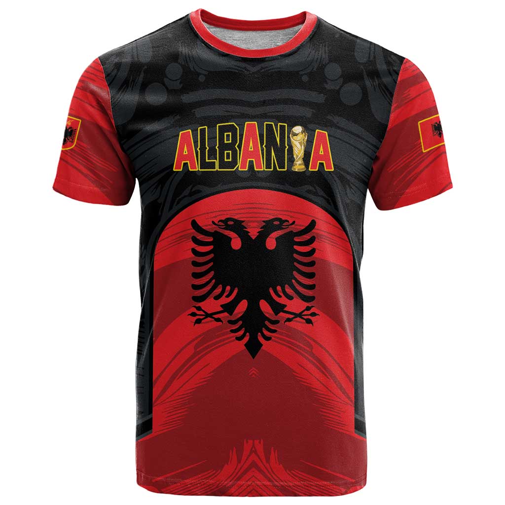 Custom Football 2026 Albania Black T Shirt Kuqezinjte Come On