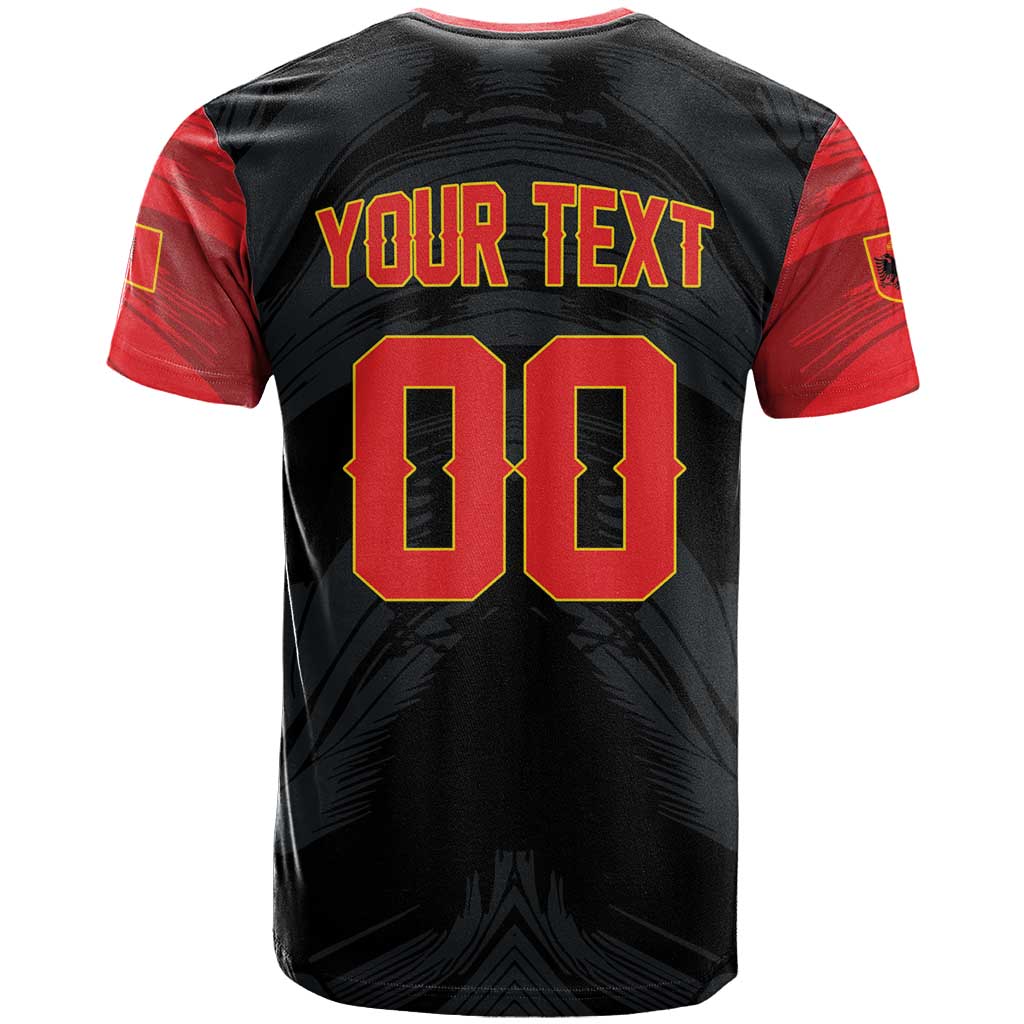 Custom Football 2026 Albania Black T Shirt Kuqezinjte Come On