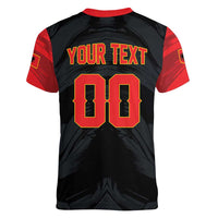 Custom Football 2026 Albania Black Women V-Neck T-Shirt Kuqezinjte Come On