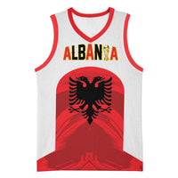 Custom Football 2026 Albania White Basketball Jersey Kuqezinjte Come On