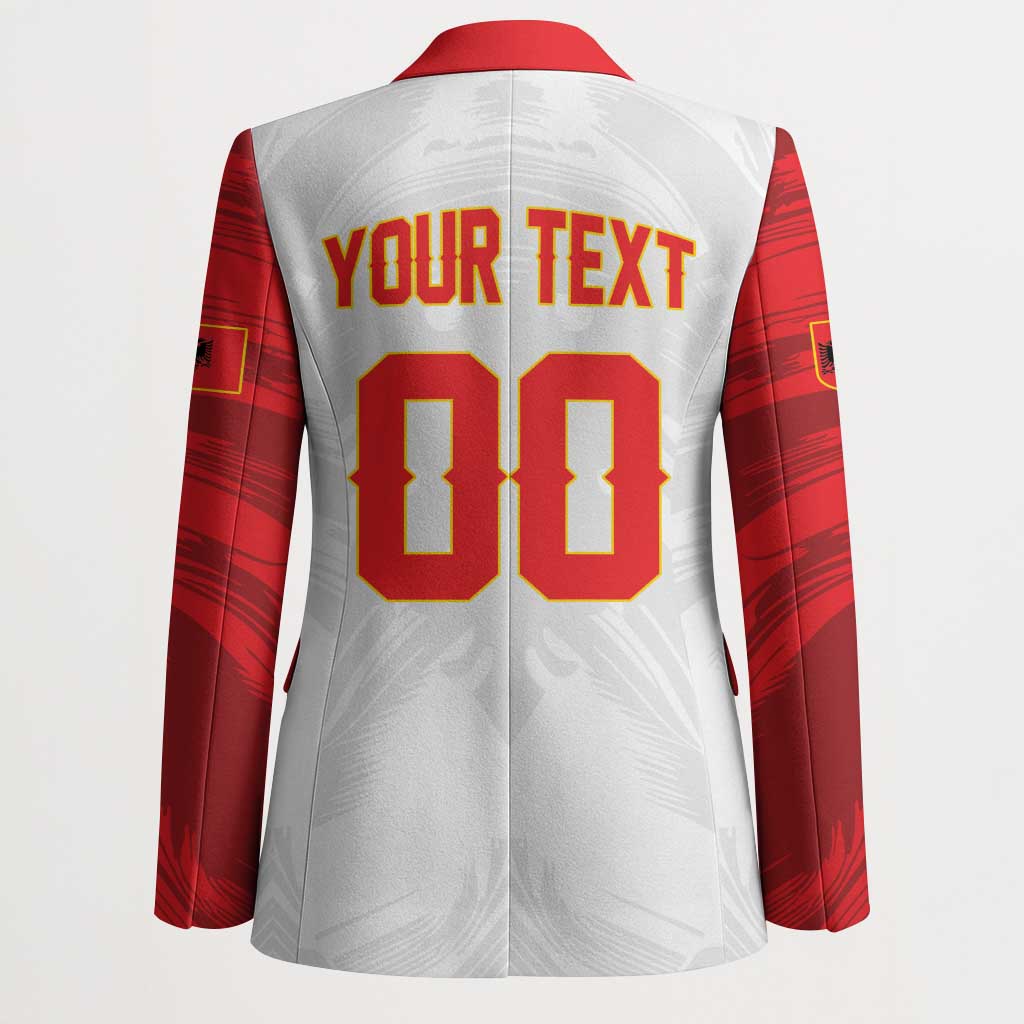 Custom Football 2026 Albania White Blazer Kuqezinjte Come On