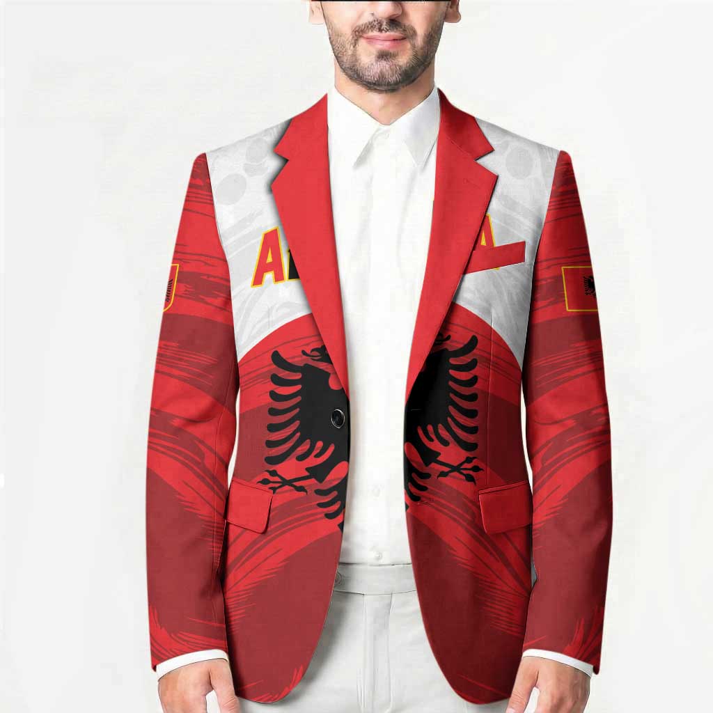 Custom Football 2026 Albania White Blazer Kuqezinjte Come On