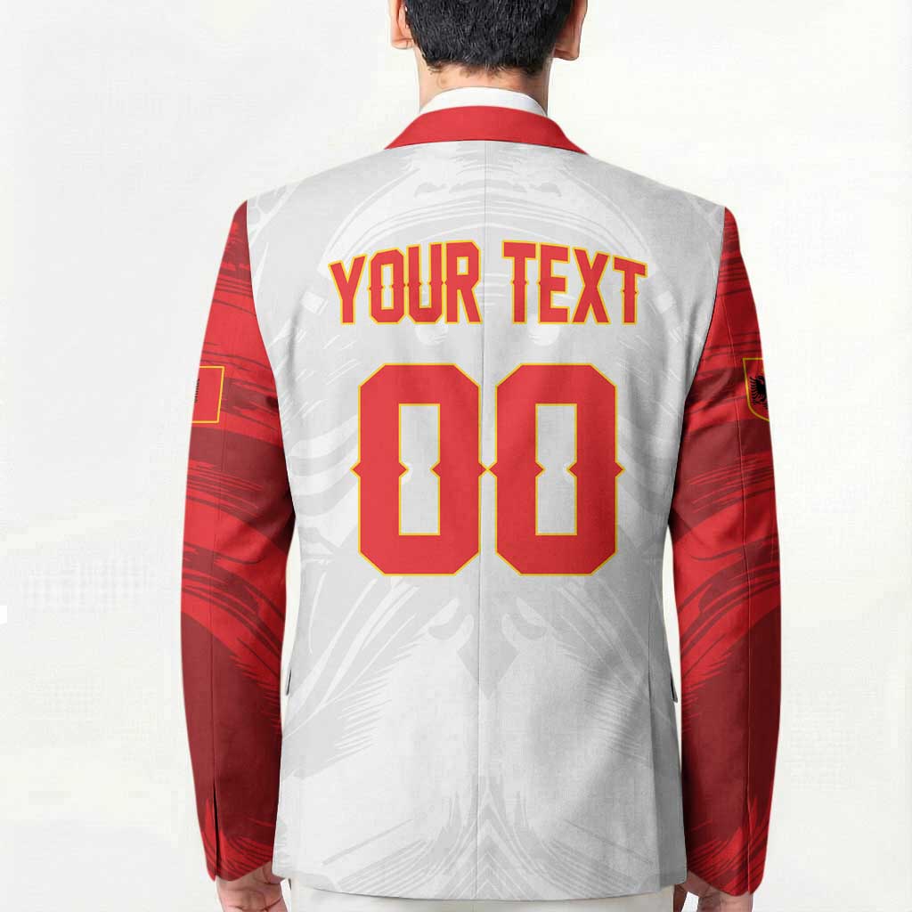 Custom Football 2026 Albania White Blazer Kuqezinjte Come On
