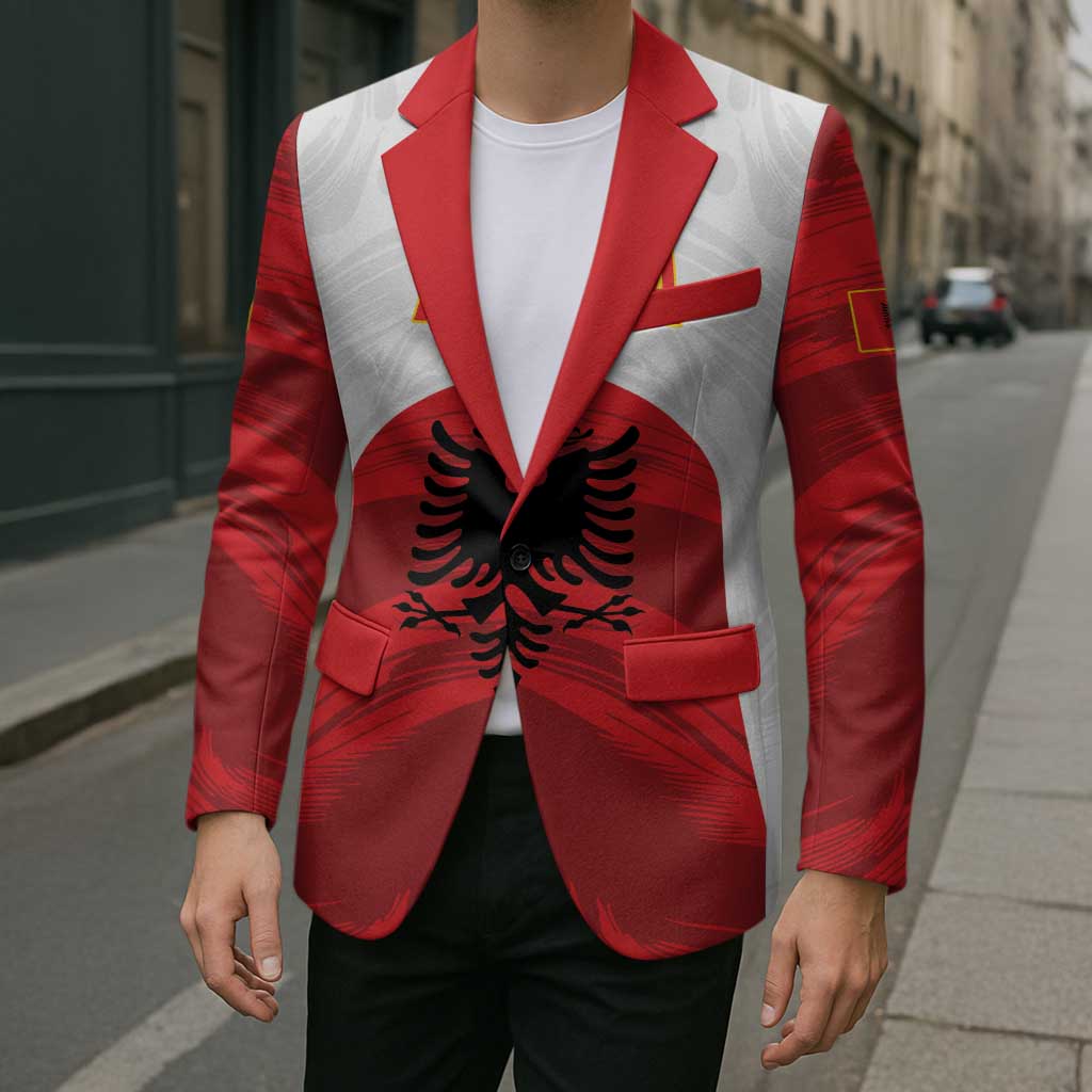 Custom Football 2026 Albania White Blazer Kuqezinjte Come On