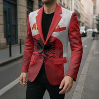 Custom Football 2026 Albania White Blazer Kuqezinjte Come On