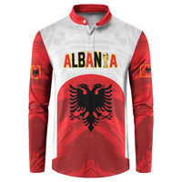 Custom Football 2026 Albania White Button Sweatshirt Kuqezinjte Come On