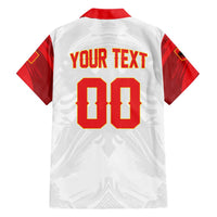 Custom Football 2026 Albania White Hawaiian Shirt Kuqezinjte Come On