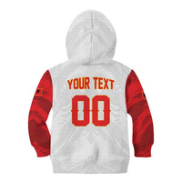Custom Football 2026 Albania White Kid Hoodie Kuqezinjte Come On