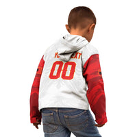 Custom Football 2026 Albania White Kid Hoodie Kuqezinjte Come On