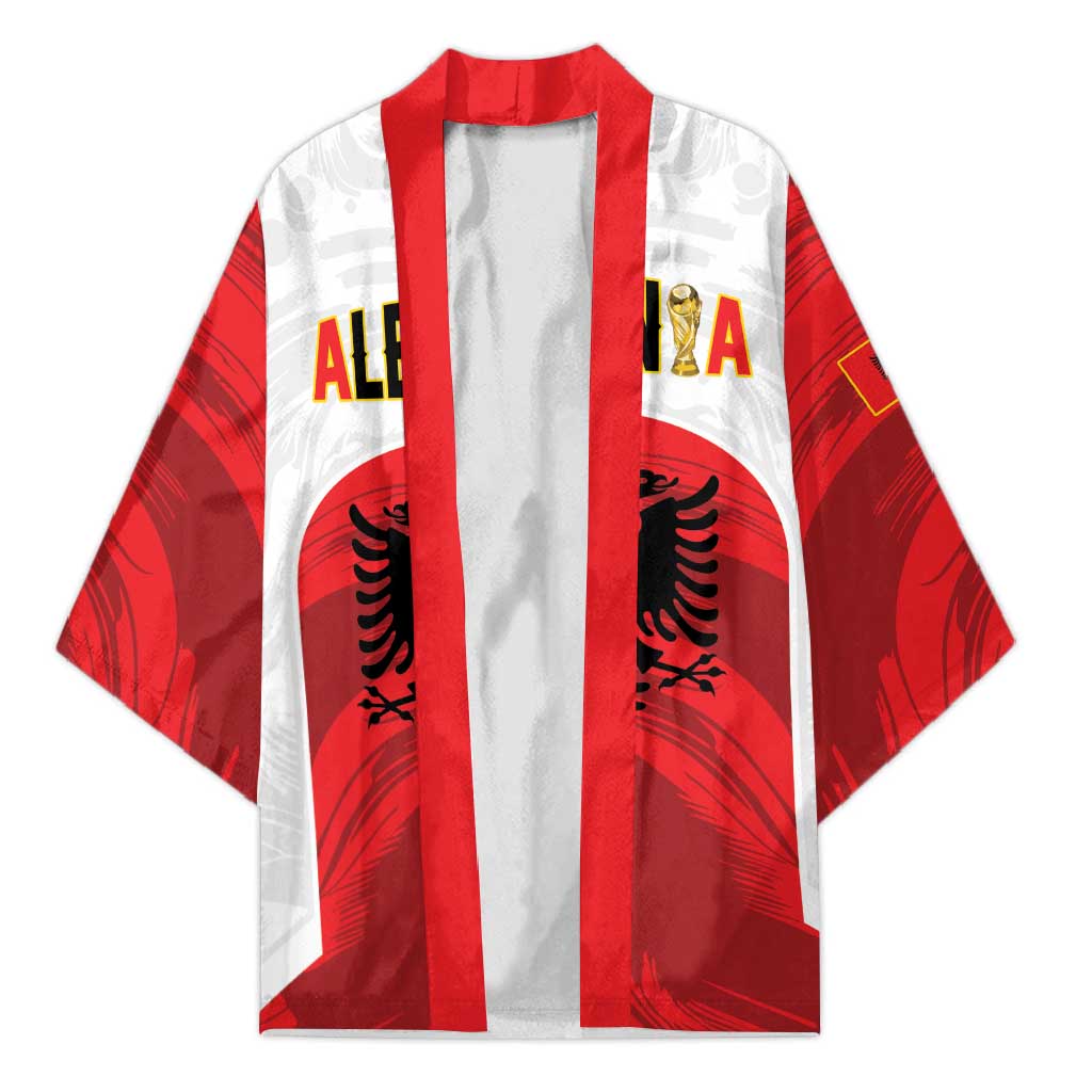 Custom Football 2026 Albania White Kimono Kuqezinjte Come On