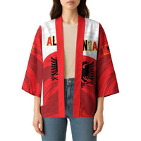 Custom Football 2026 Albania White Kimono Kuqezinjte Come On