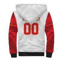 Custom Football 2026 Albania White Sherpa Hoodie Kuqezinjte Come On