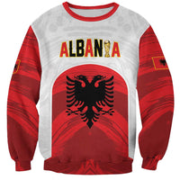 Custom Football 2026 Albania White Sweatshirt Kuqezinjte Come On