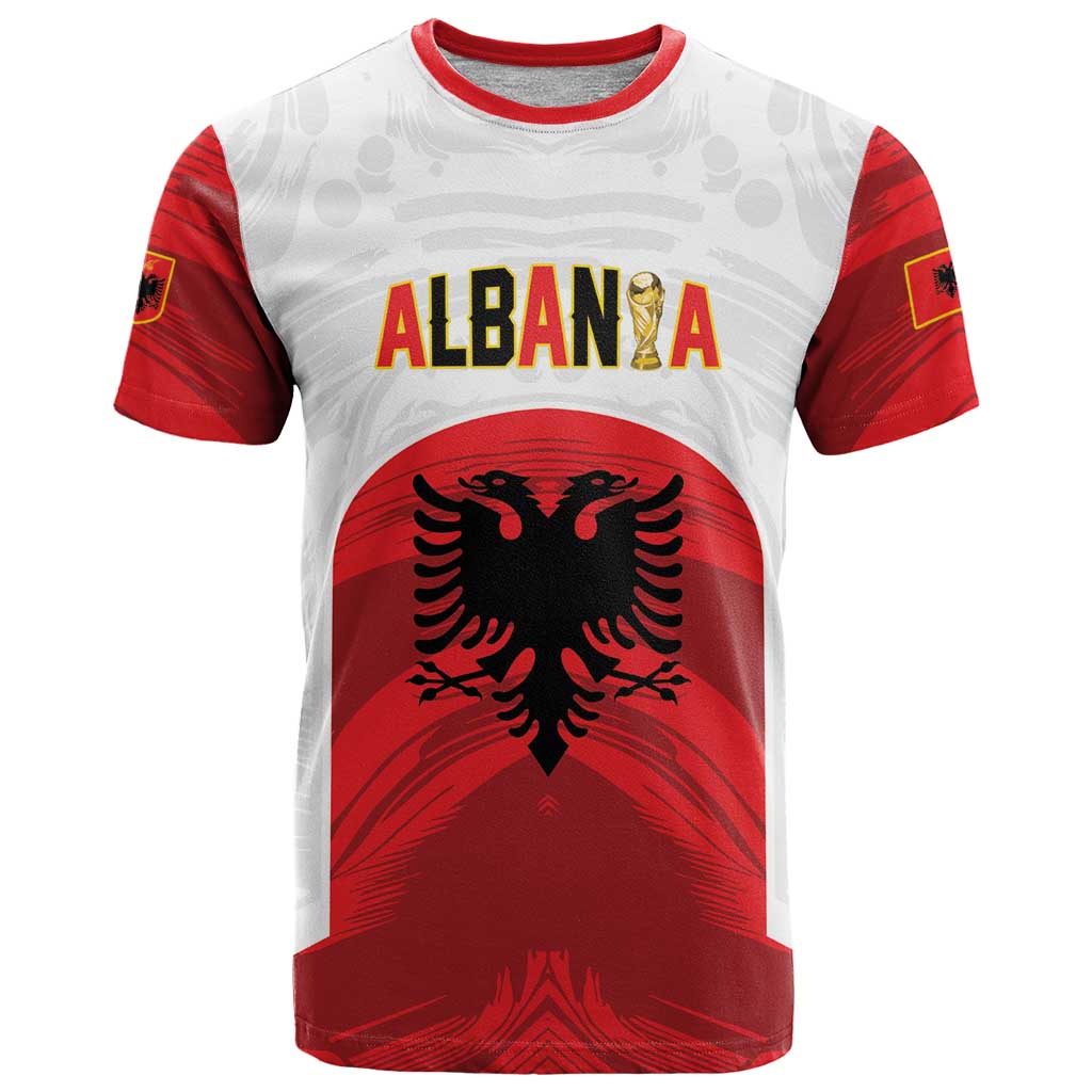 Custom Football 2026 Albania White T Shirt Kuqezinjte Come On