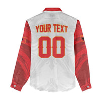 Custom Football 2026 Albania White Women Casual Shirt Kuqezinjte Come On