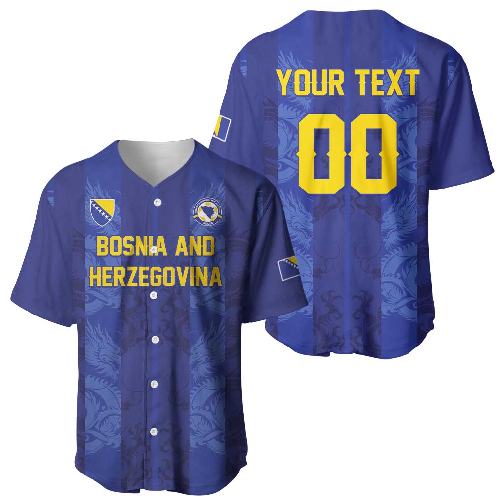 Custom Football 2026 Bosnia and Herzegovina Baseball Jersey Zmajevi Go Champion