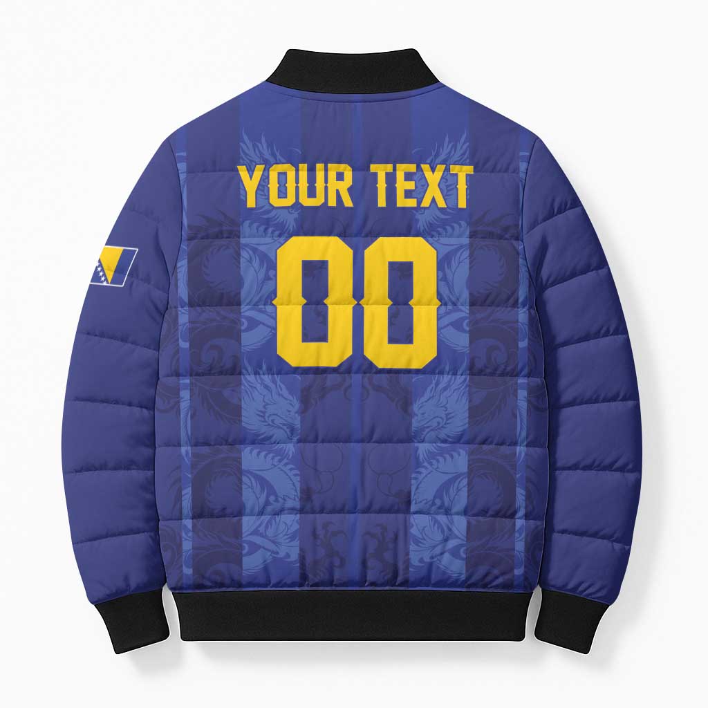 Custom Football 2026 Bosnia and Herzegovina Bomber Puffer Jacket Zmajevi Go Champion