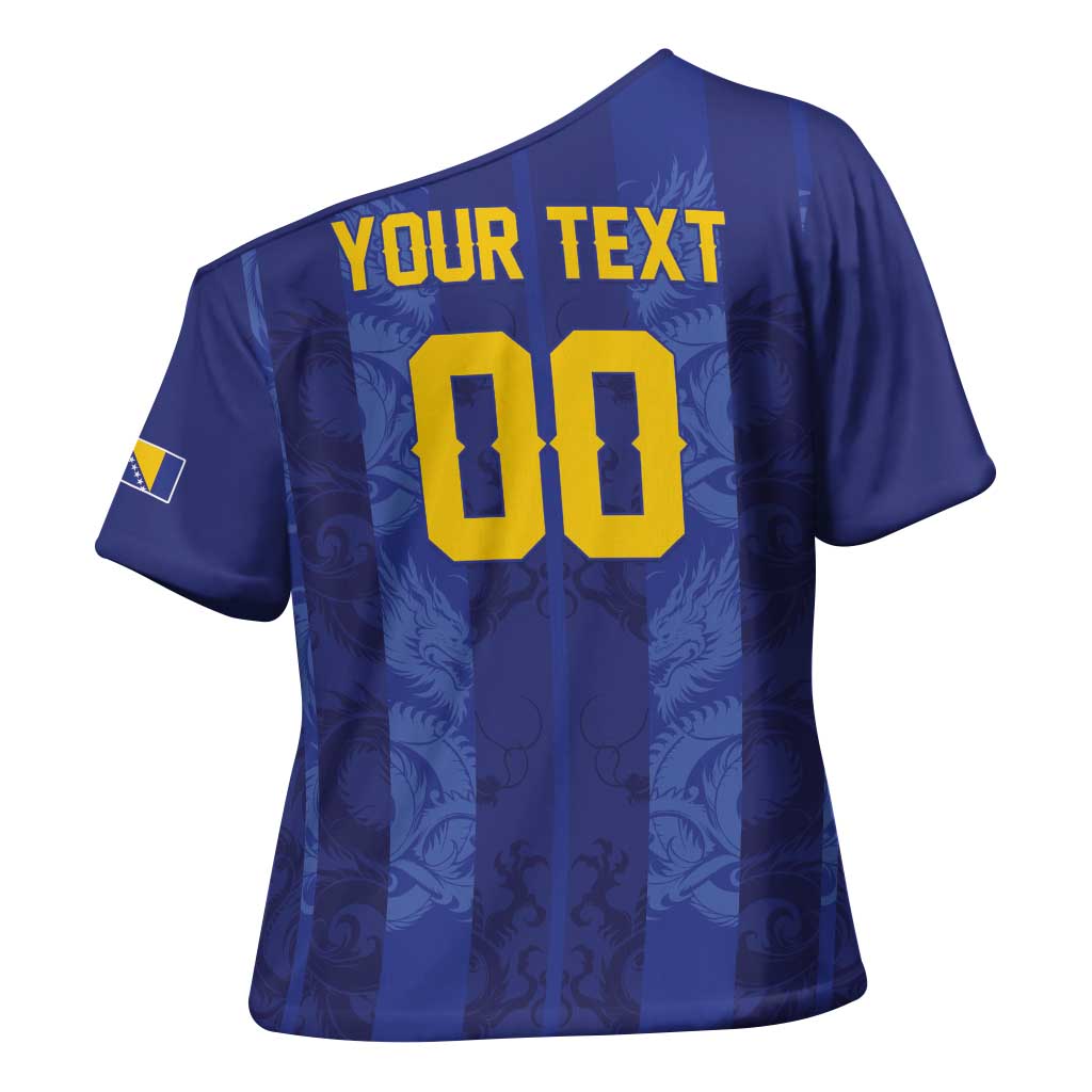 Custom Football 2026 Bosnia and Herzegovina Cross Shoulder Shirt Zmajevi Go Champion