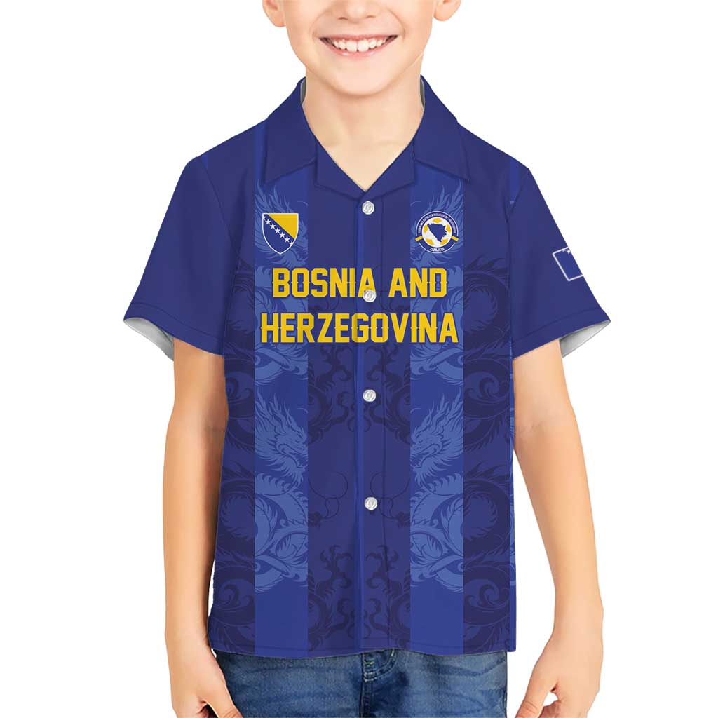 Custom Football 2026 Bosnia and Herzegovina Hawaiian Shirt Zmajevi Go Champion