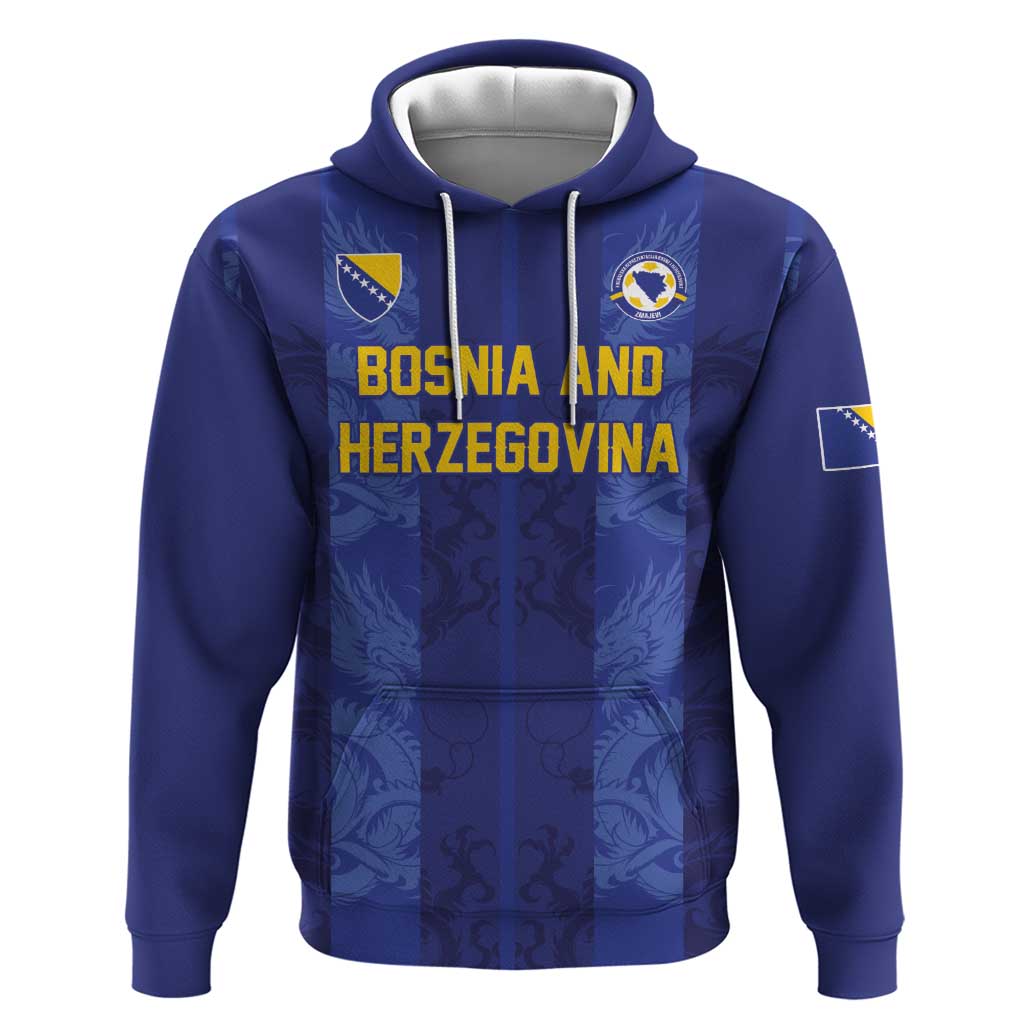 Custom Football 2026 Bosnia and Herzegovina Hoodie Zmajevi Go Champion