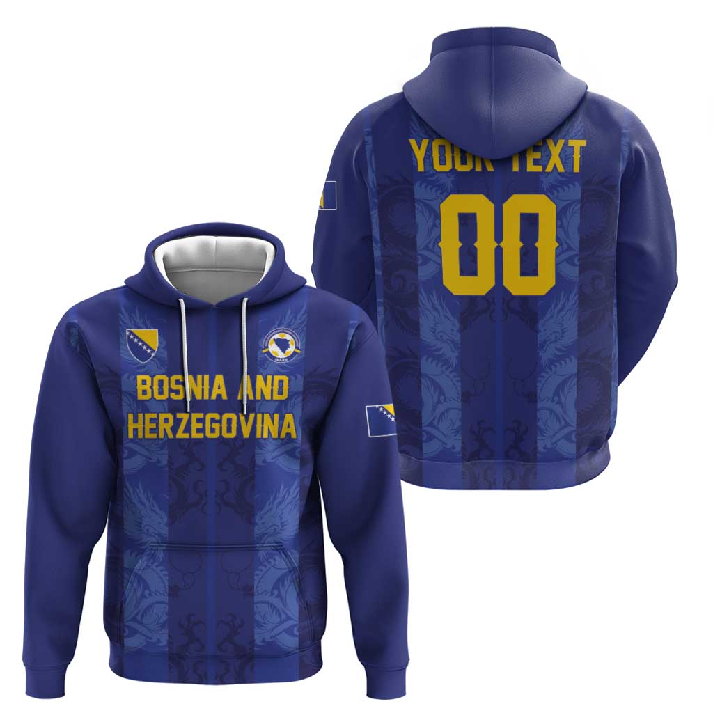 Custom Football 2026 Bosnia and Herzegovina Hoodie Zmajevi Go Champion