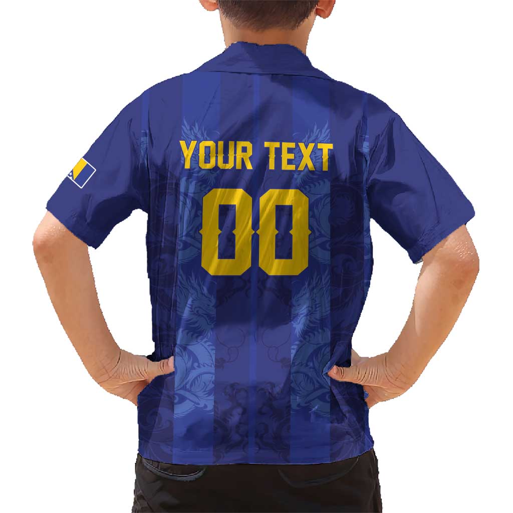Custom Football 2026 Bosnia and Herzegovina Kid Hawaiian Shirt Zmajevi Go Champion
