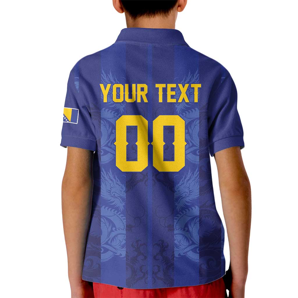Custom Football 2026 Bosnia and Herzegovina Kid Polo Shirt Zmajevi Go Champion