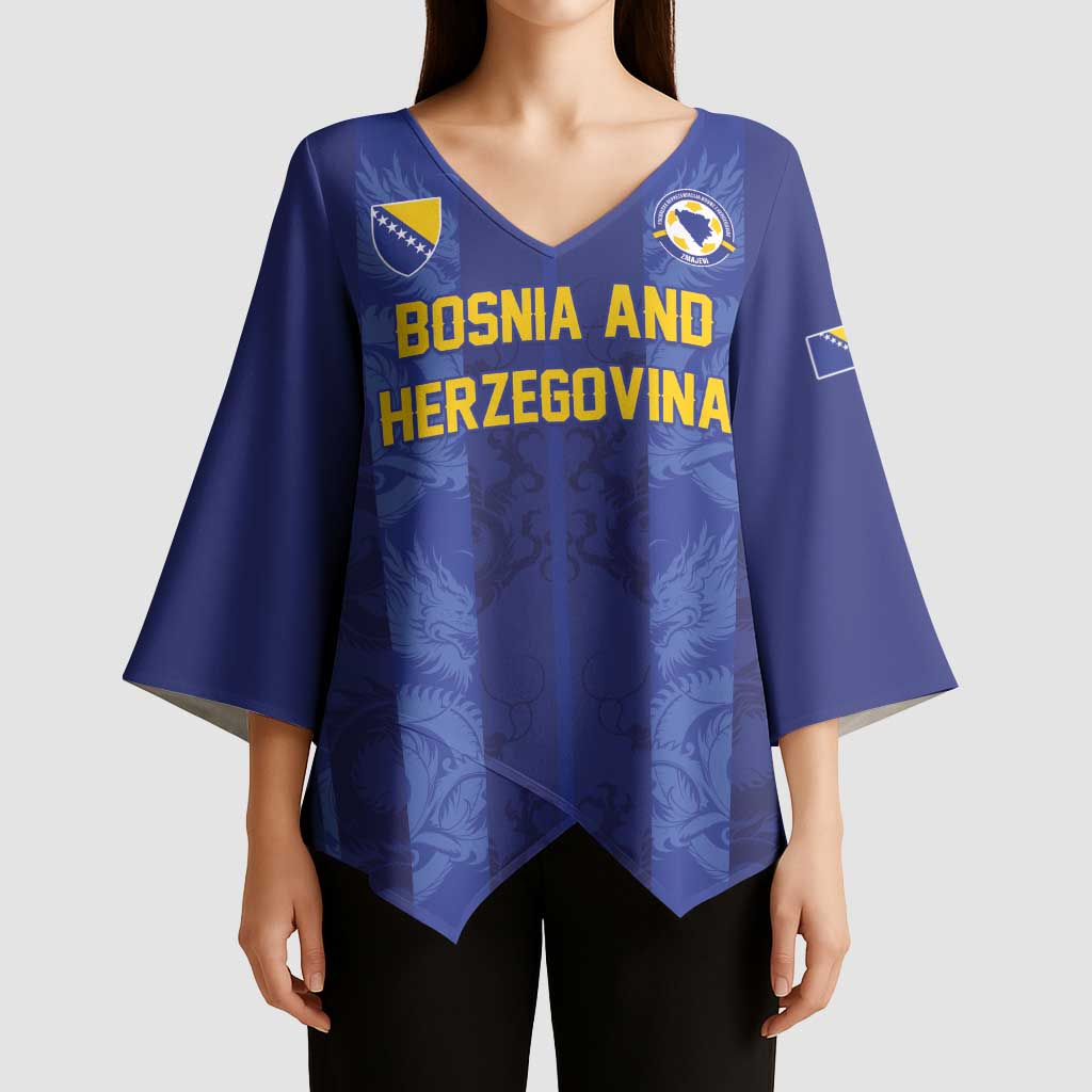 Custom Football 2026 Bosnia and Herzegovina Kimono Sleeve Blouse Zmajevi Go Champion