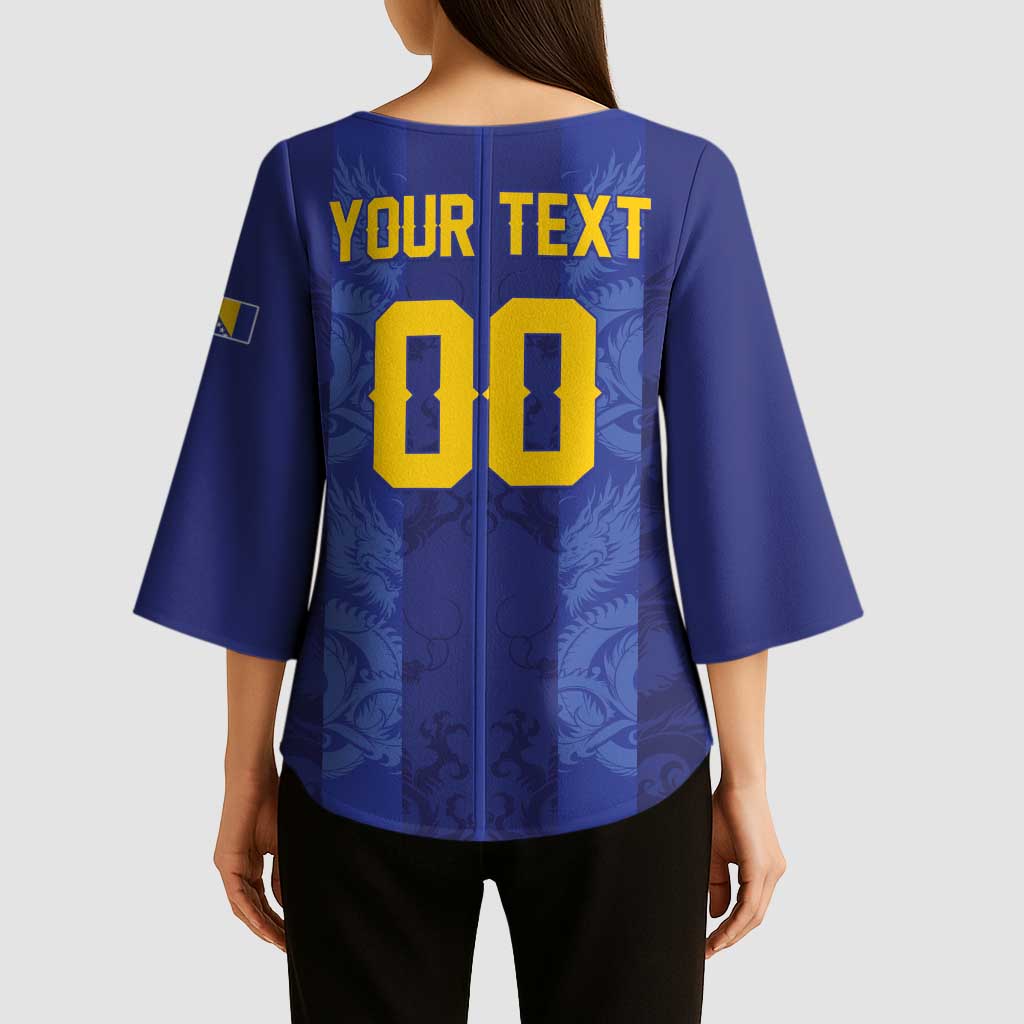 Custom Football 2026 Bosnia and Herzegovina Kimono Sleeve Blouse Zmajevi Go Champion