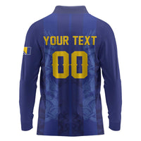 Custom Football 2026 Bosnia and Herzegovina Long Sleeve Polo Shirt Zmajevi Go Champion