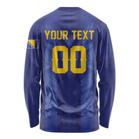 Custom Football 2026 Bosnia and Herzegovina Long Sleeve Shirt Zmajevi Go Champion