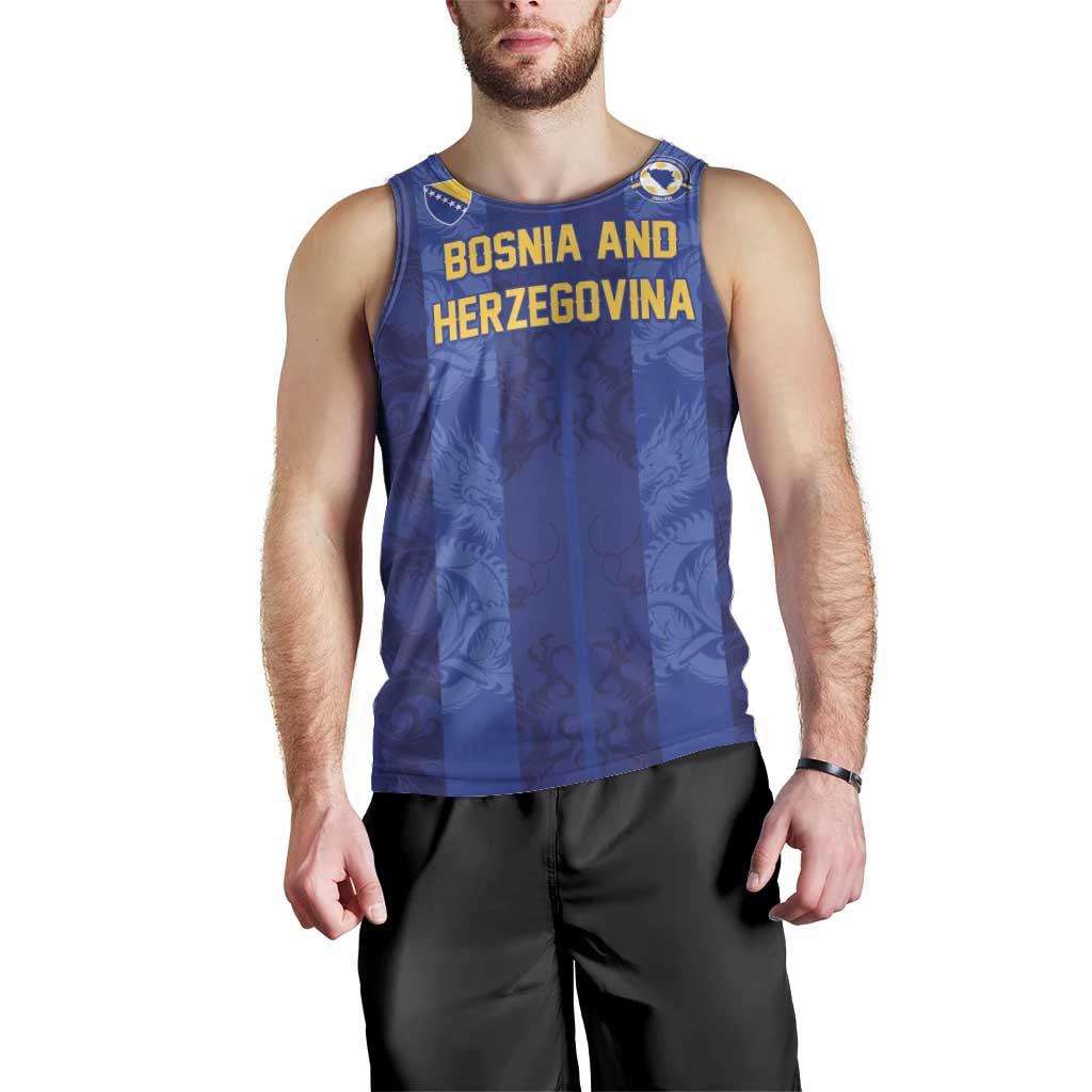 Custom Football 2026 Bosnia and Herzegovina Men Tank Top Zmajevi Go Champion