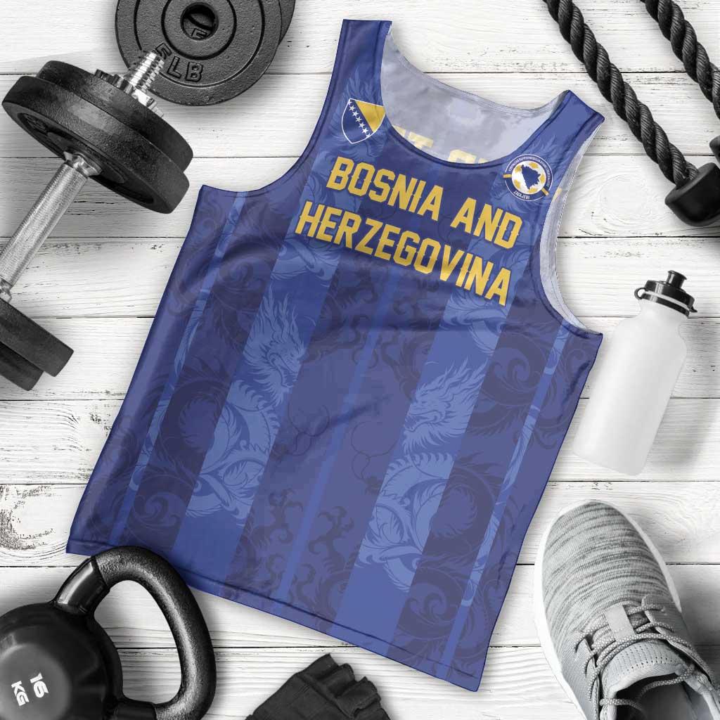Custom Football 2026 Bosnia and Herzegovina Men Tank Top Zmajevi Go Champion