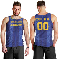 Custom Football 2026 Bosnia and Herzegovina Men Tank Top Zmajevi Go Champion