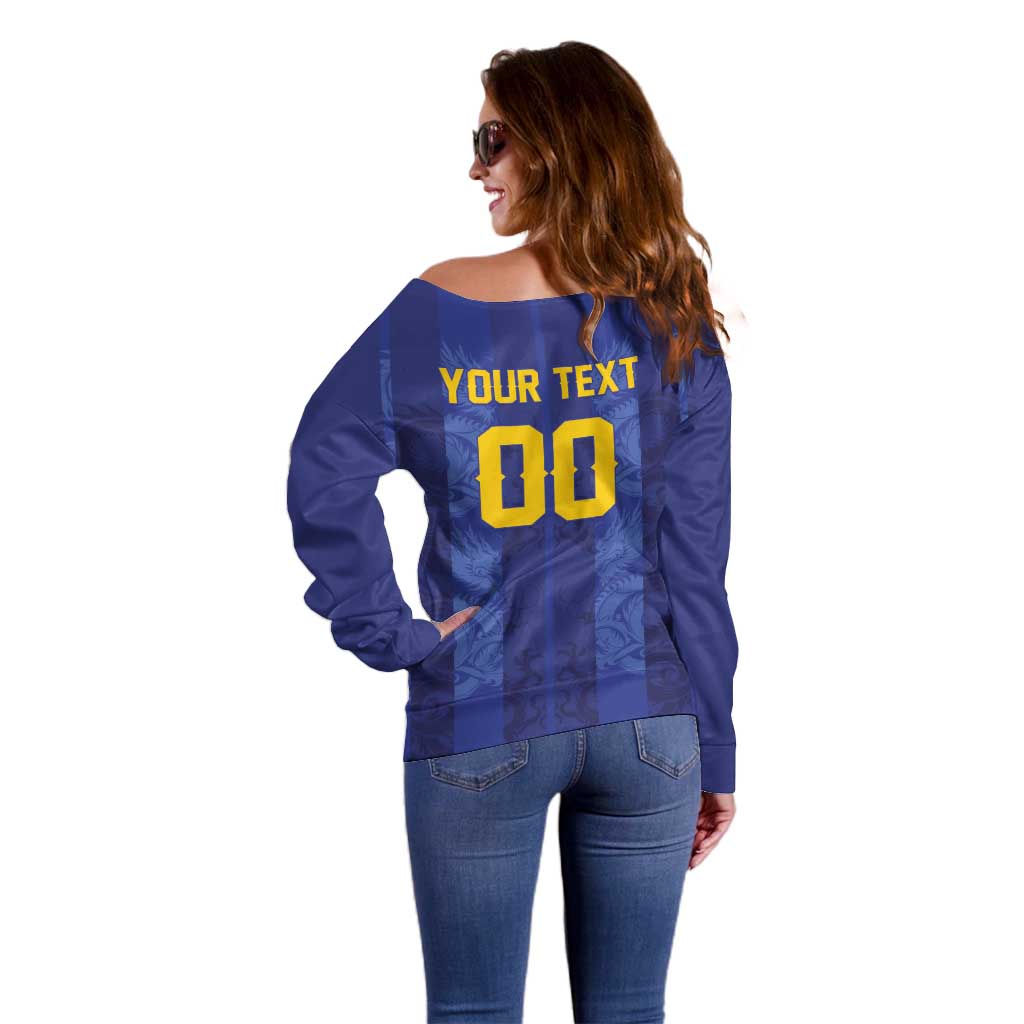 Custom Football 2026 Bosnia and Herzegovina Off Shoulder Sweater Zmajevi Go Champion
