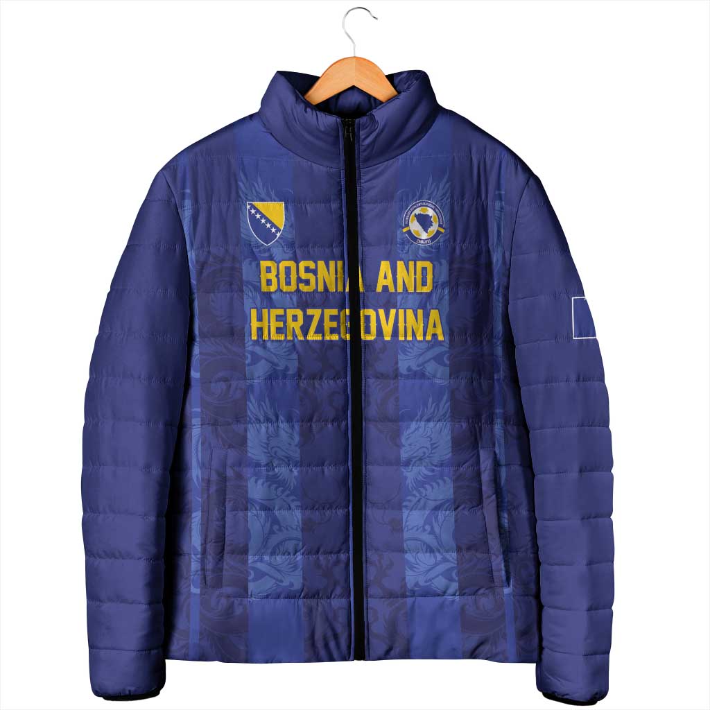 Custom Football 2026 Bosnia and Herzegovina Padded Jacket Zmajevi Go Champion