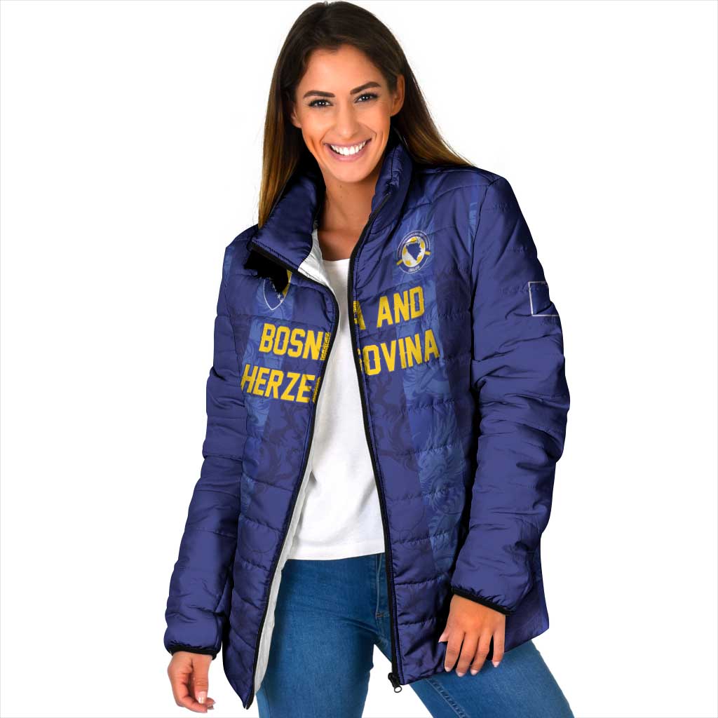 Custom Football 2026 Bosnia and Herzegovina Padded Jacket Zmajevi Go Champion