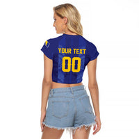 Custom Football 2026 Bosnia and Herzegovina Raglan Cropped T Shirt Zmajevi Go Champion