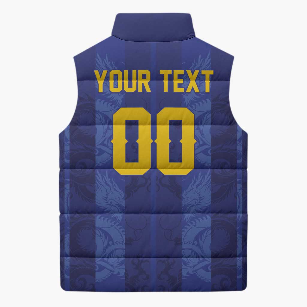Custom Football 2026 Bosnia and Herzegovina Sleeveless Puffer Jacket Zmajevi Go Champion