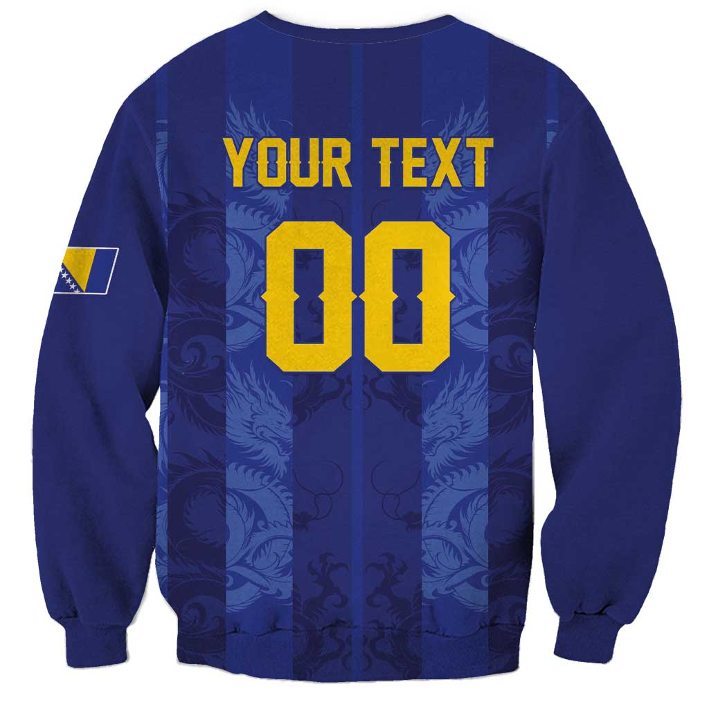 Custom Football 2026 Bosnia and Herzegovina Sweatshirt Zmajevi Go Champion