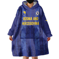 Custom Football 2026 Bosnia and Herzegovina Wearable Blanket Hoodie Zmajevi Go Champion