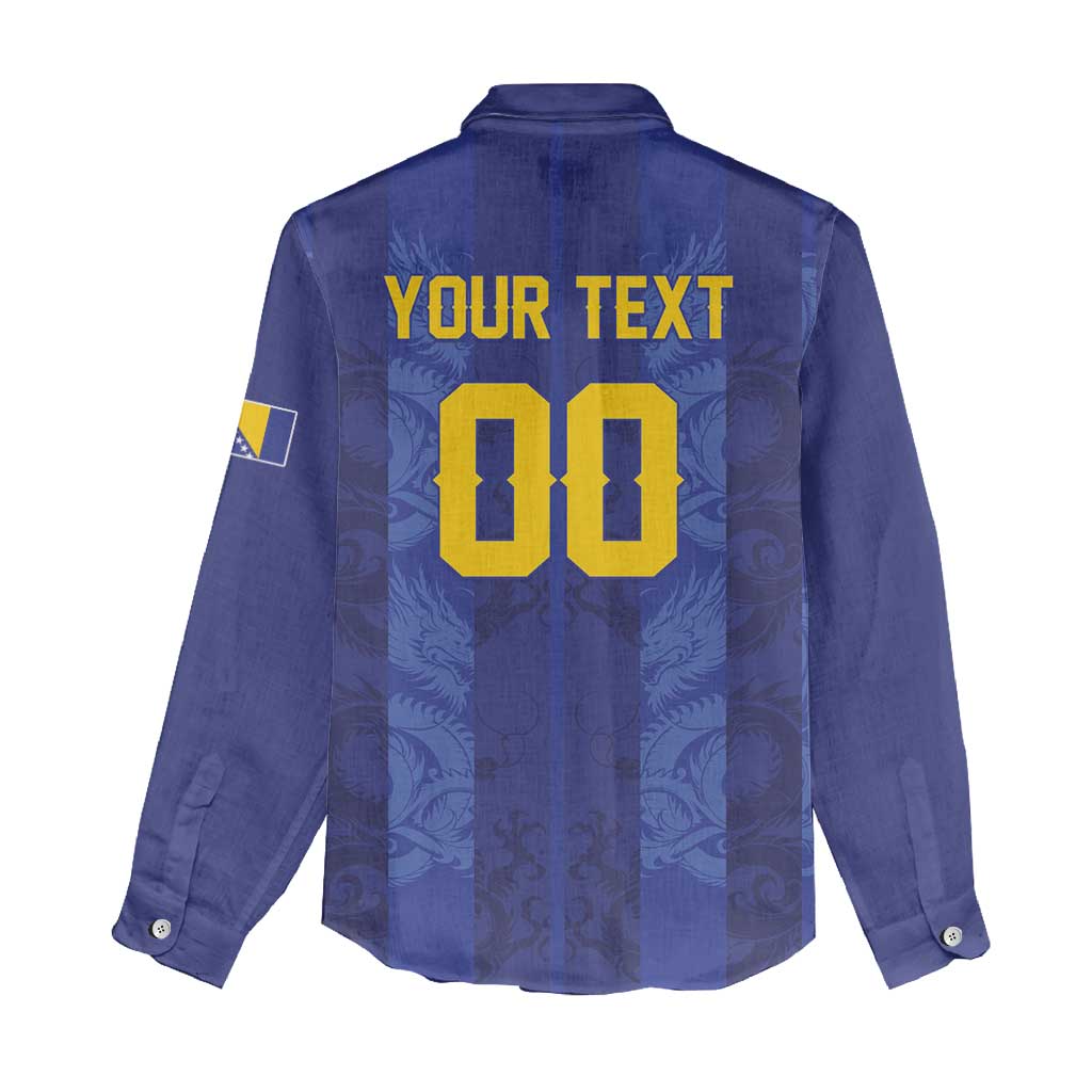 Custom Football 2026 Bosnia and Herzegovina Women Casual Shirt Zmajevi Go Champion
