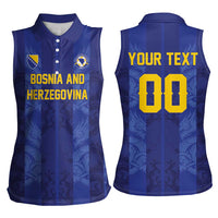 Custom Football 2026 Bosnia and Herzegovina Women Sleeveless Polo Shirt Zmajevi Go Champion
