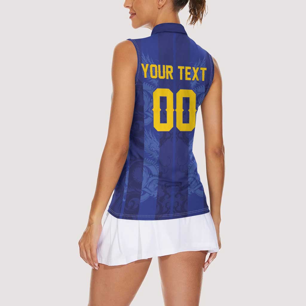 Custom Football 2026 Bosnia and Herzegovina Women Sleeveless Polo Shirt Zmajevi Go Champion