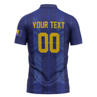 Custom Football 2026 Bosnia and Herzegovina Zipper Polo Shirt Zmajevi Go Champion