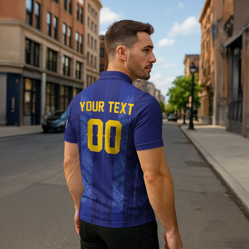 Custom Football 2026 Bosnia and Herzegovina Zipper Polo Shirt Zmajevi Go Champion