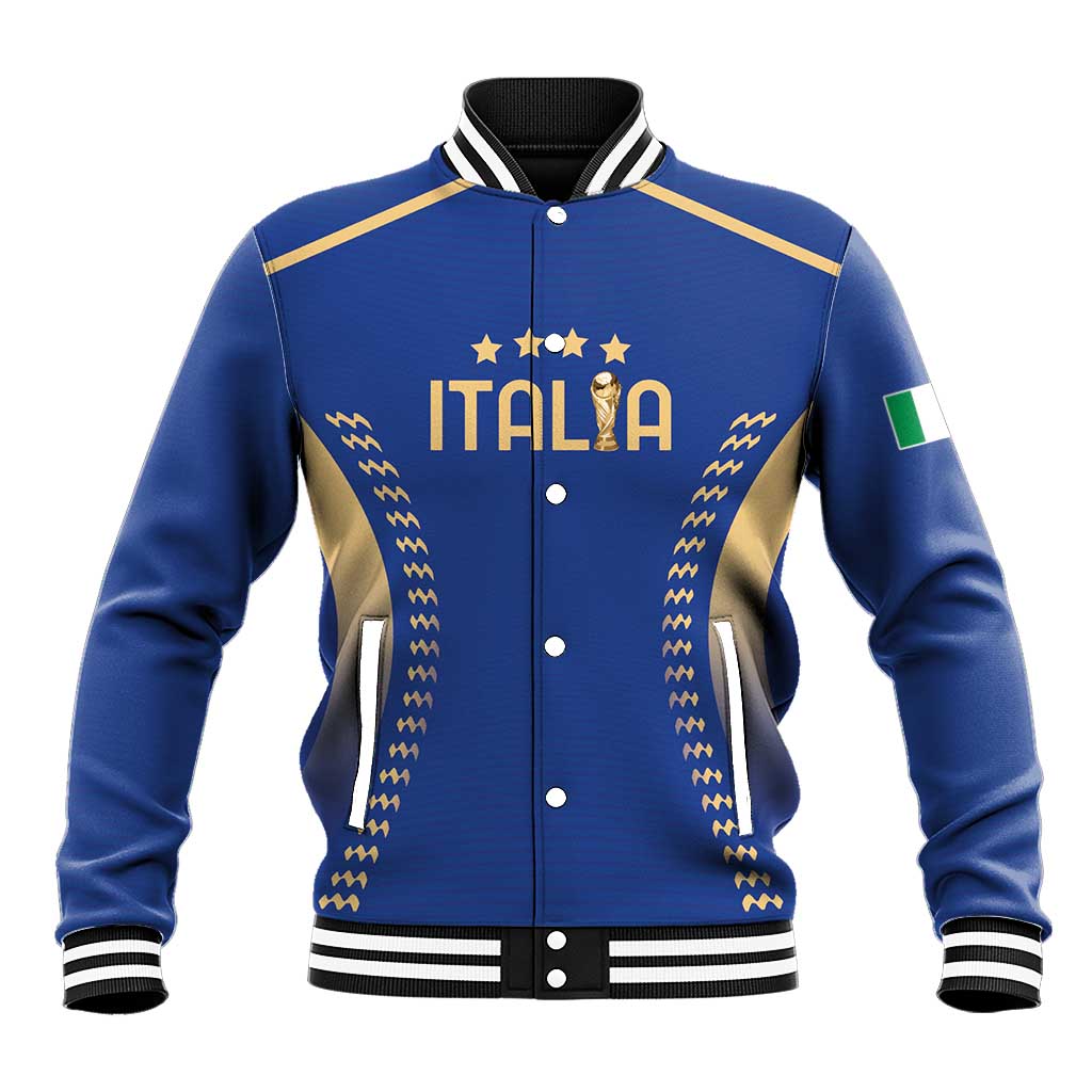Custom Football 2026 Italia Baseball Jacket Forza Azzurri